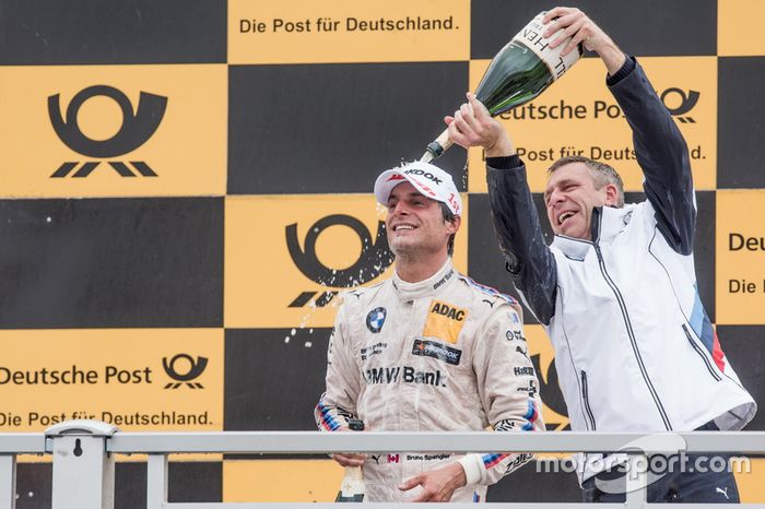 Podio: Bruno Spengler, BMW Team RBM, BMW M4 DTMand Bart Mampaey, director del BMW Team RBM