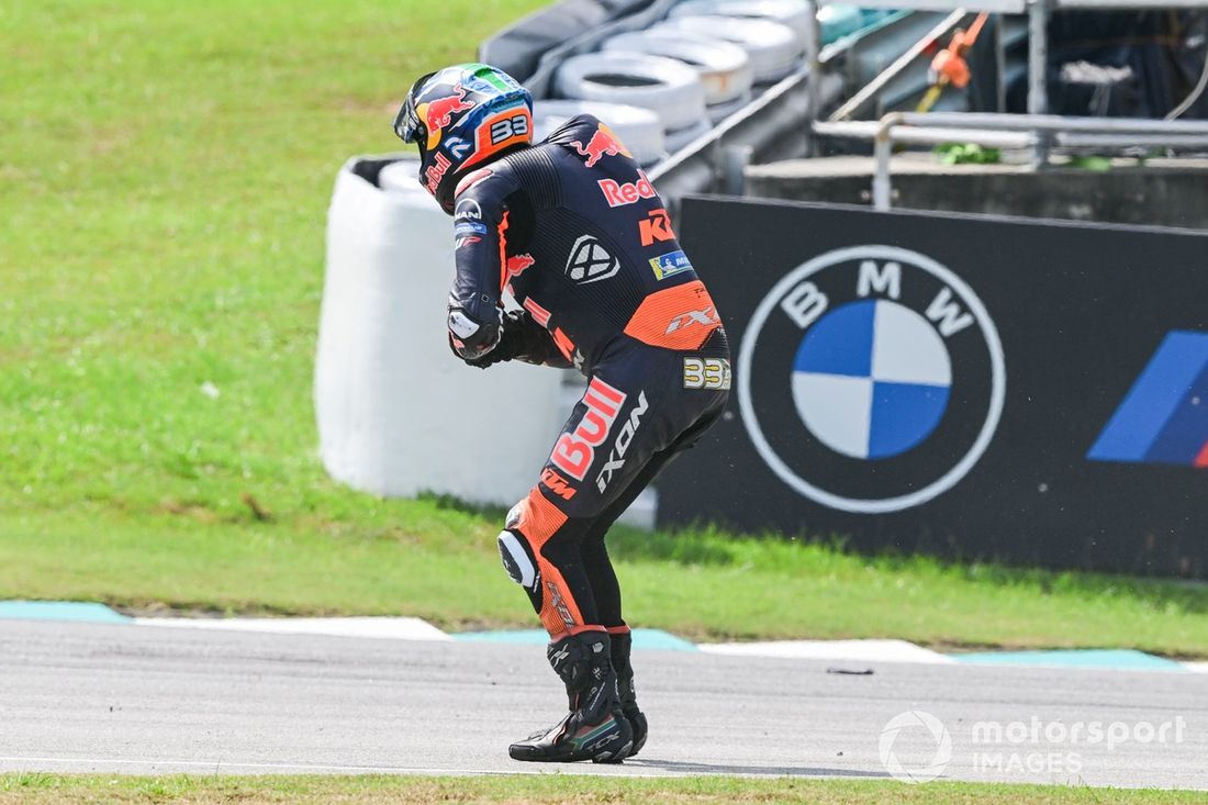 Brad Binder, acidente na Red Bull KTM Factory Racing