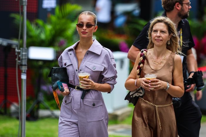 Margarida Corceiro arrives in the paddock 