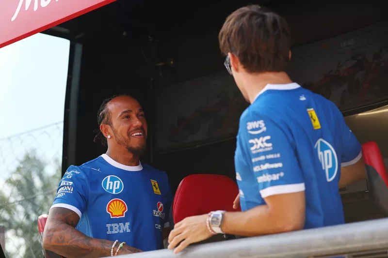 Charles Leclerc, Ferrari, Lewis Hamilton
