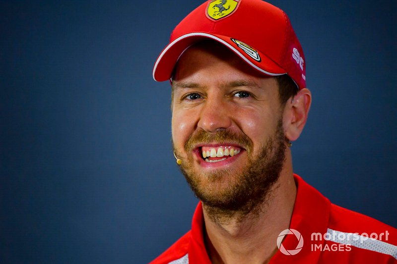Sebastian Vettel, Ferrari in Press Conference