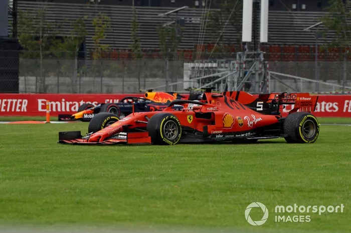 Sebastian Vettel, Ferrari SF90, en la escapatoria