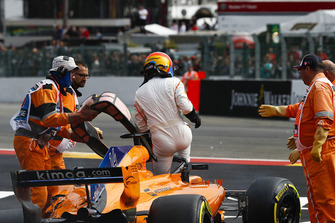 Fernando Alonso, McLaren MCL33, Charles Leclerc, Sauber C37, Nico Hulkenberg, Renault Sport F1 Team R.S. 18, start kazası