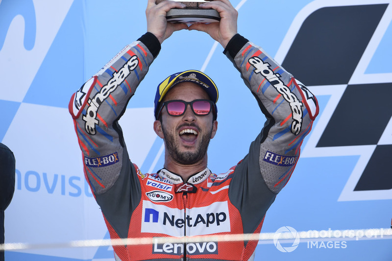 Подіум: друге місце Андреа Довіціозо, Ducati Team