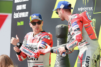 1. Andrea Dovizioso, Ducati Team, 2. Jorge Lorenzo, Ducati Team