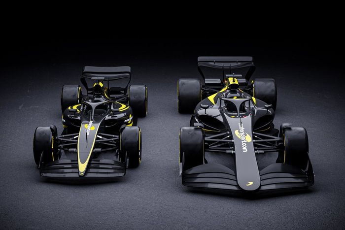 Concepto de Motorsport.com de un F1 moderno con proporciones de los años 2000