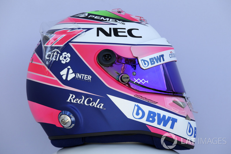 Sergio Perez, Force India helmet