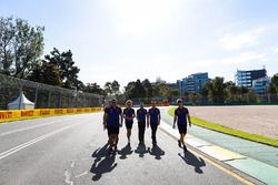 Track walk with Romain Grosjean, Haas F1 Team