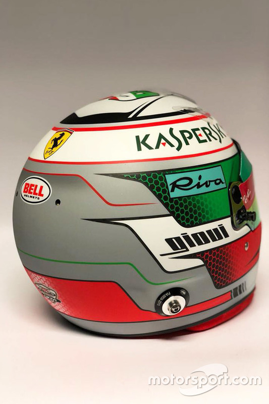 Casco de Antonio Giovinazzi, piloto reserva de Ferrari