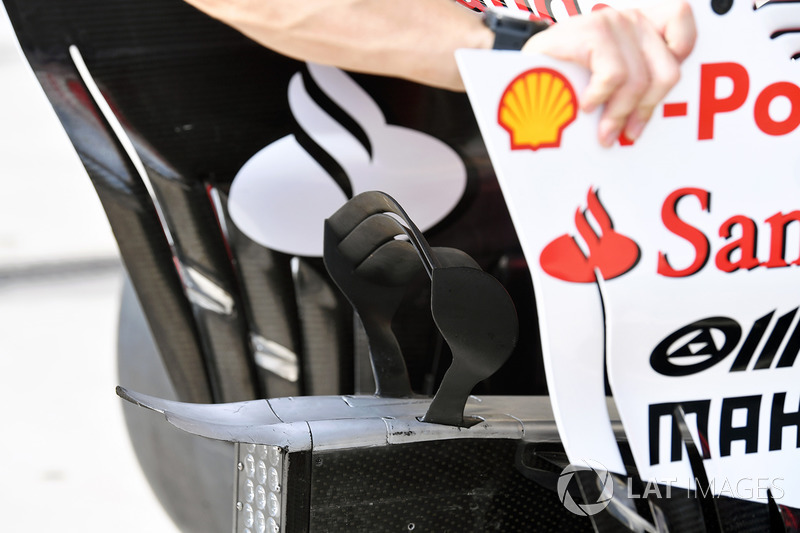 Detalle del alerón trasero del Ferrari SF70H