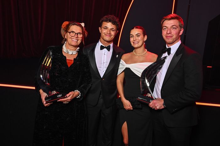 Cisca Wauman, Lando Norris, McLaren, Lando's sister Cisca and brother Oliver