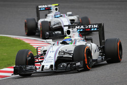 Felipe Massa, Williams FW38 leads team mate Valtteri Bottas, Williams FW38
