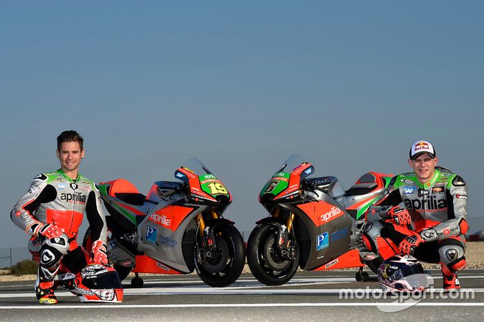Alvaro Bautista y Stefan Bradl, Gresini Racing Aprilia RS-GP 2016