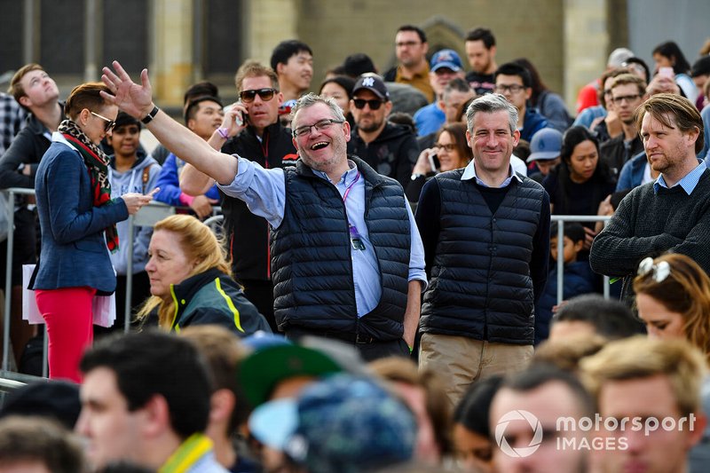 Joe Saward, giornalista, all'evento a Federation Square