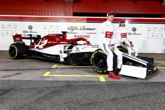 Kimi Raikkonen, Alfa Romeo Racing and Antonio Giovinazzi, Alfa Romeo Racing with the new Alfa Romeo Racing C38