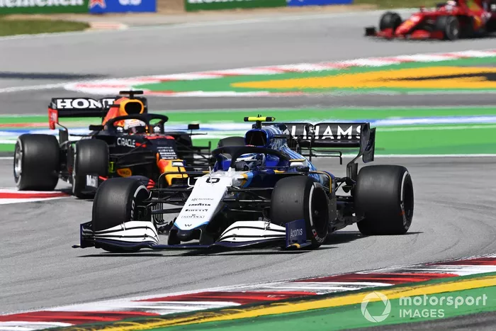 Nicholas Latifi, Williams FW43B, Max Verstappen, Red Bull Racing RB16B
