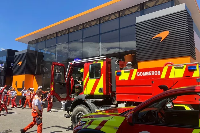 Alarma de incendio en el McLaren Hospitality