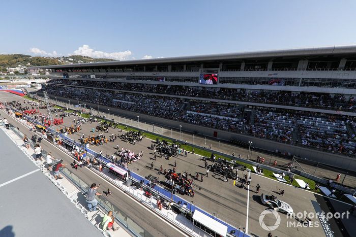 La parrilla previo a la carrera