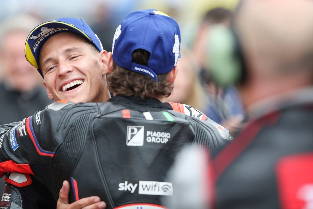 Marco Bezzecchi, Aprilia Racing, Fabio Quartararo, Yamaha Factory Racing