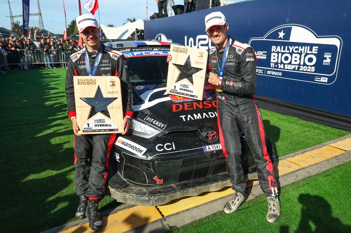 Winners Sébastien Ogier, Vincent Landais, Toyota Gazoo Racing WRT Toyota GR Yaris Rally1