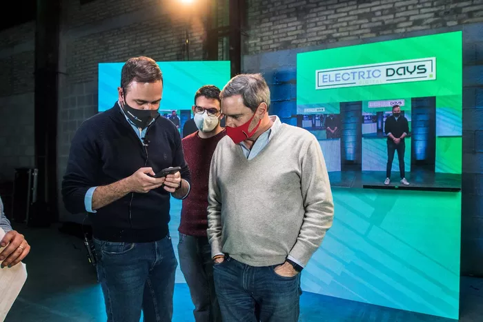 Backstage of the first Electric Days Digital event in the United States.