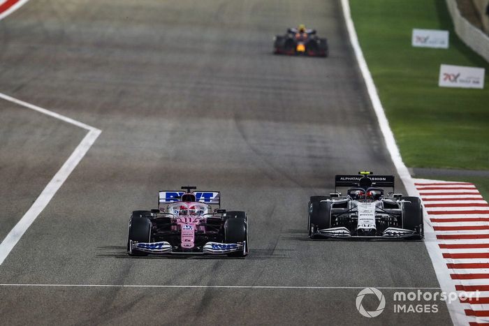 Sergio Pérez, Racing Point RP20, Pierre Gasly, AlphaTauri AT01