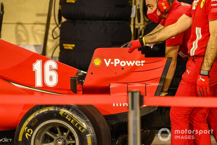 Detalle del alerón trasero del Ferrari SF1000