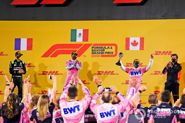 Podio: tercer lugar Lance Stroll, Racing Point