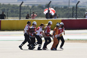 Jorge Lorenzo, Ducati Team, après sa chute