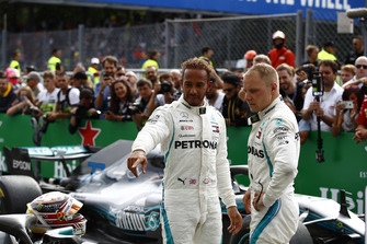 Lewis Hamilton, Mercedes AMG F1 and Valtteri Bottas, Mercedes AMG F1 W09 in parc ferme