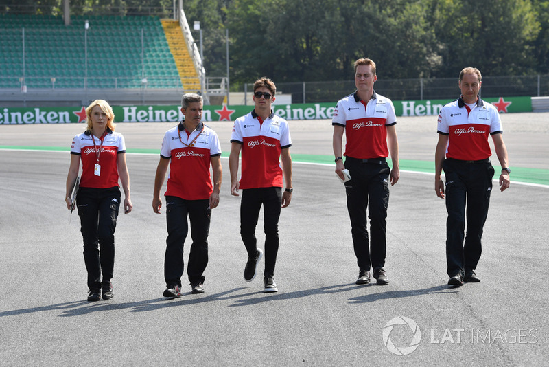 Charles Leclerc, Alfa Romeo Sauber F1 Team walks the track