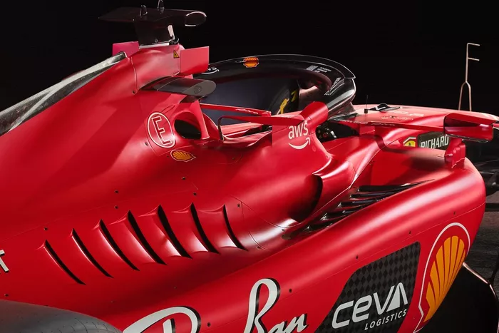 Ferrari SF-23. Detalle lateral