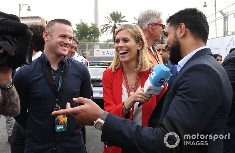 Wayne Rooney, footballer, Amir Khan, boxer, talk to TV Presenter Nicki Shields 