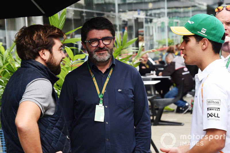 (L to R): Jose Villanueva, Estrella Galicia, Luis Garcia Abad,  manager of Fernando Alonso, McLaren and Sergio Sette Camara, McLaren 