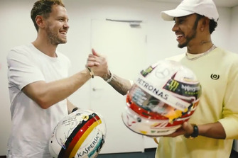Sebastian Vettel, Ferrari et Lewis Hamilton, Mercedes F1 AMG