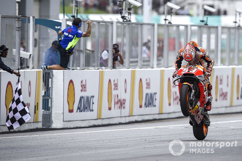 Фініш переможця гонки Марка Маркеса, Repsol Honda Team