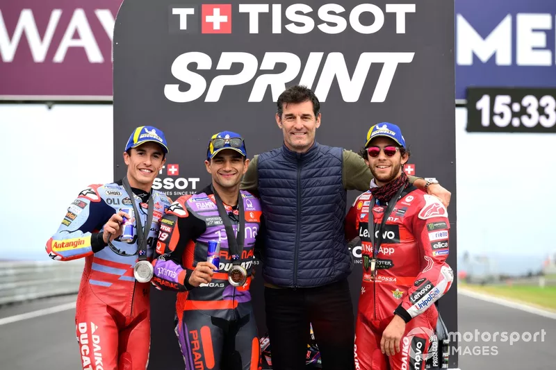Jorge Martin, Pramac Racing, Marc Marquez, Gresini Racing, Enea Bastianini, Ducati Team, Mark Webber, Formula 1 Driver