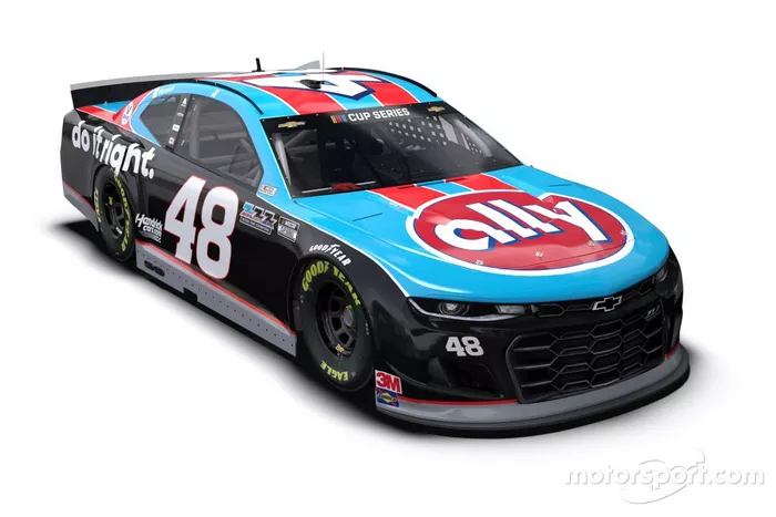 Jimmie Johnson Ally throwback livery