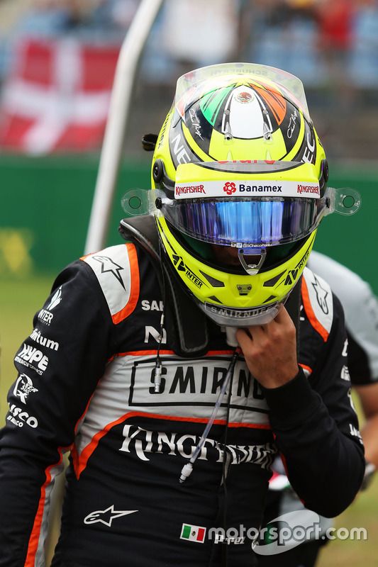 Sergio Pérez, Sahara Force India F1 en la parrilla