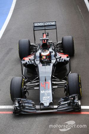 Stoffel Vandoorne, pilote d'essais et de réserve McLaren MP4-31