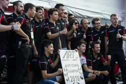Charles Leclerc, ART Grand Prix; Nirei Fukuzumi, ART Grand Prix; Alexander Albon, ART Grand Prix and