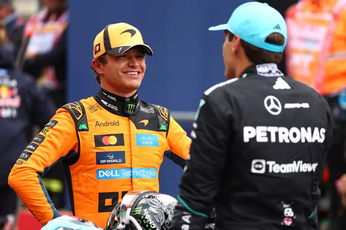 Lando Norris, McLaren, George Russell, Mercedes
