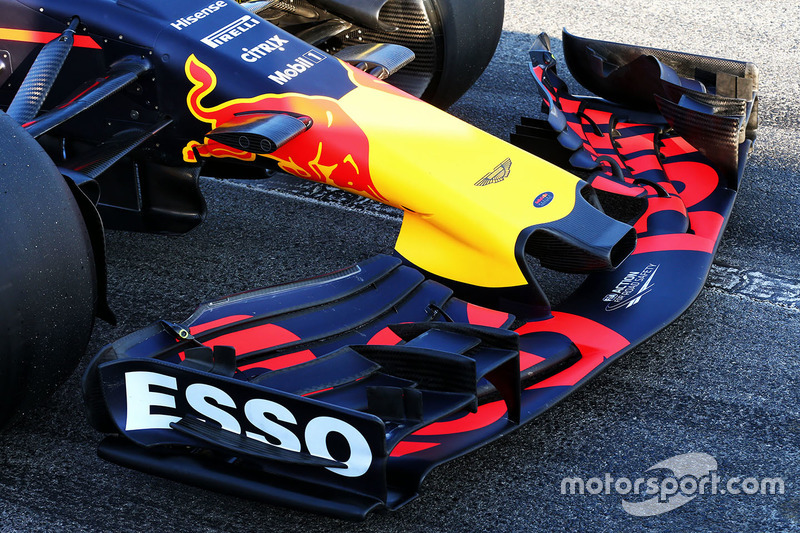 Le nez et l'aileron avant de la Red Bull Racing RB13