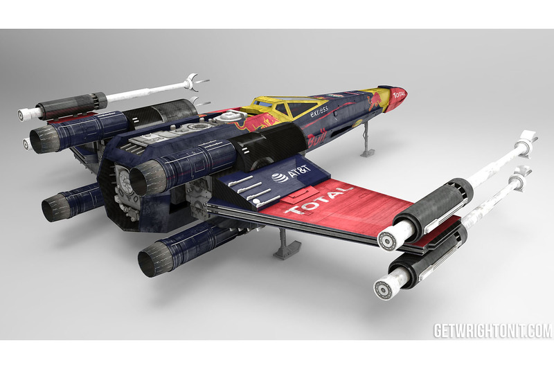 Star Wars X-Wing with Red Bull Racing livery