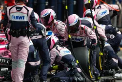 Esteban Ocon, Force India VJM11, sur la grille