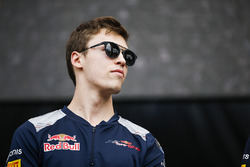 Daniil Kvyat, Scuderia Toro Rosso, on the F1 stage