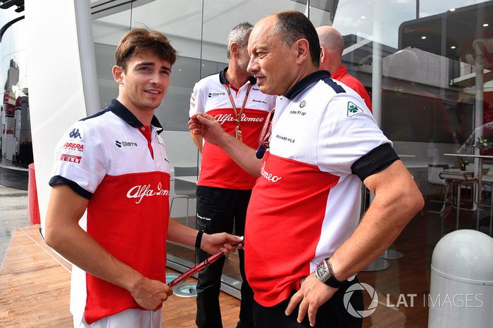 Charles Leclerc, Sauber y Frederic Vasseur, Sauber, Team Principal