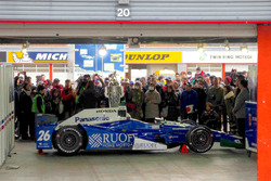 Japanese fans with the car of Indy 500 winner Takuma Sato