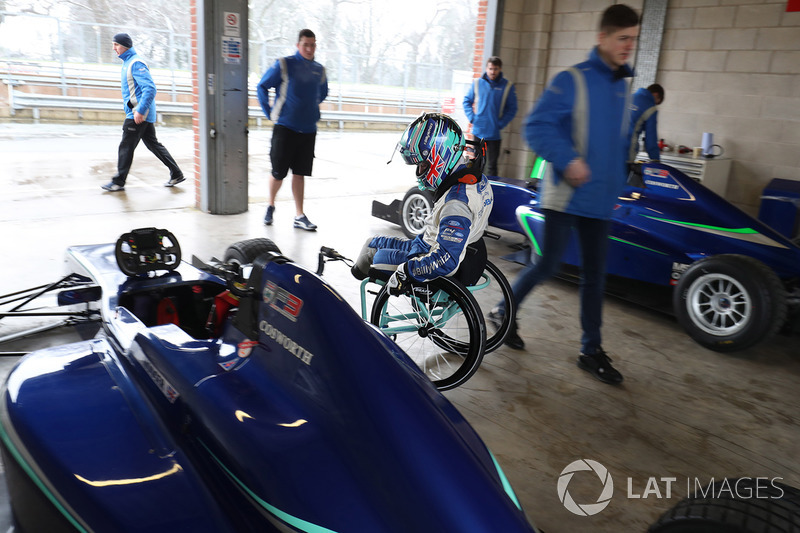 Billy Monger makes his single seater racing car comeback by testing a Carlin run MSV Formula 3 car