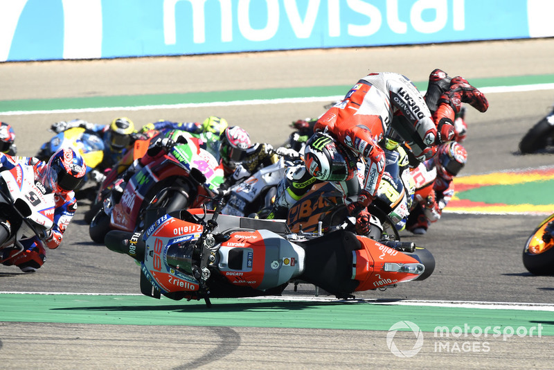 Jorge Lorenzo, Ducati Team chute au départ